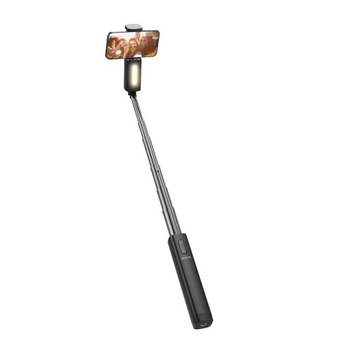 Rixus RXSF31 Integrated Selfie Stick With LED Lights Black