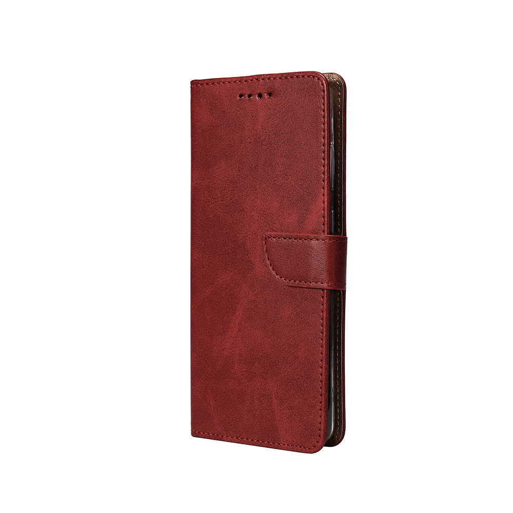 Rixus Bookcase For iPhone 11 Dark Red