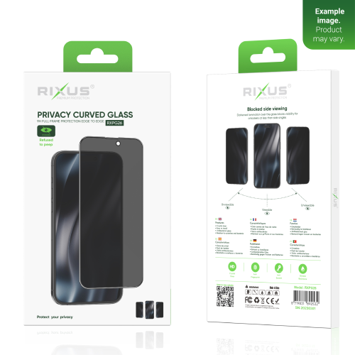 Rixus Privacy Full Curved Edge Tempered Glass For iPhone 13, 13 Pro, 14, 16e