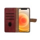 Rixus Bookcase For iPhone 11 Dark Red