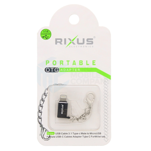 Rixus OTG Portable Adapter Micro-USB To Lightning