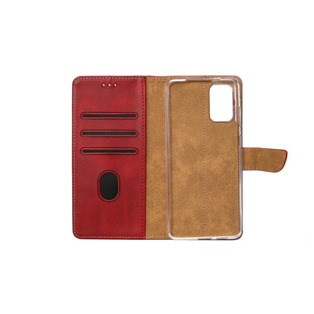 Rixus Bookcase For Samsung Galaxy A70 (SM-A705F) - Dark Red