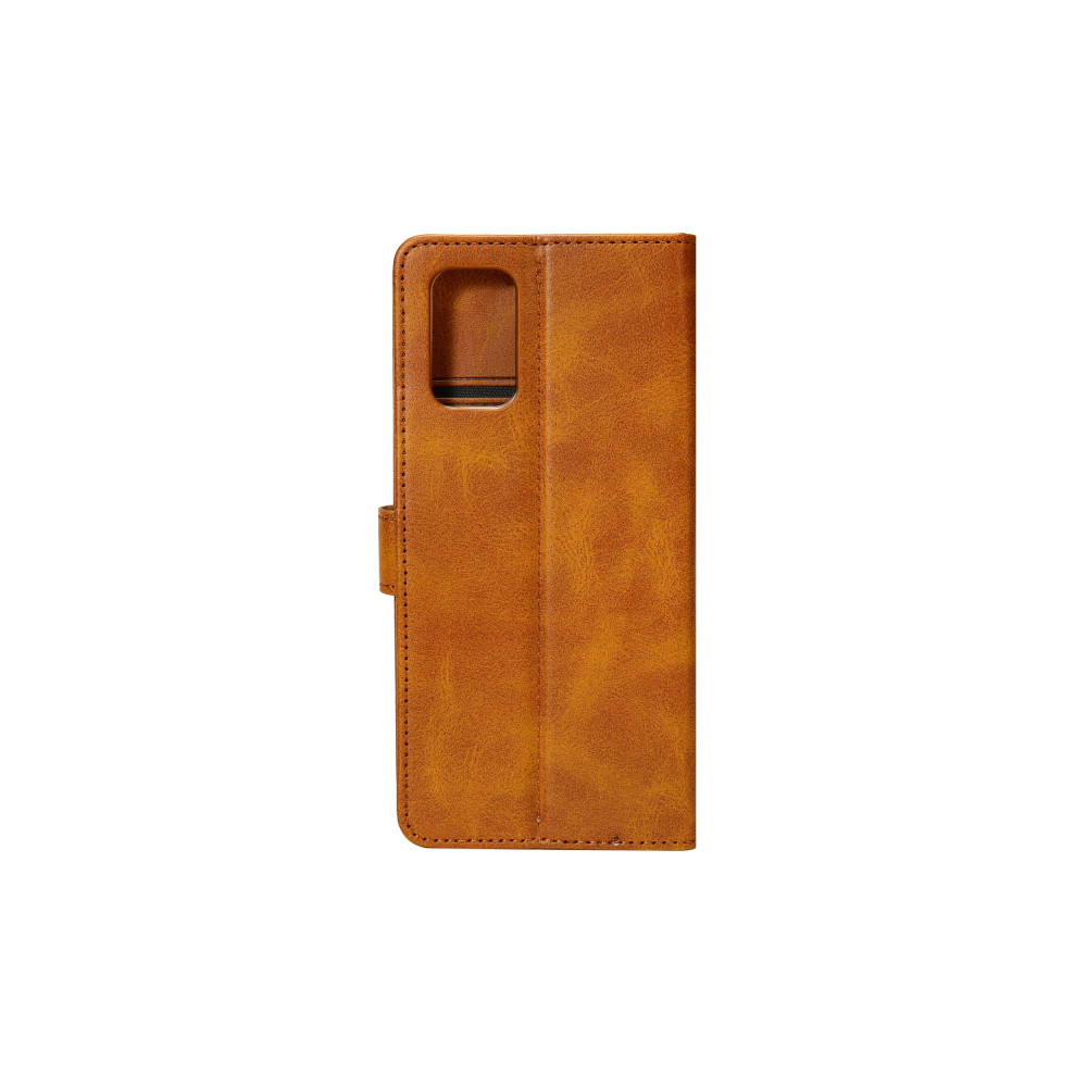 Rixus Bookcase for Samsung Galaxy A71 (SM-A715F) - Light Brown