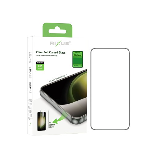 Rixus Clear HD Full Curved Edge Tempered Glass For Samsung Galaxy A25 A256B