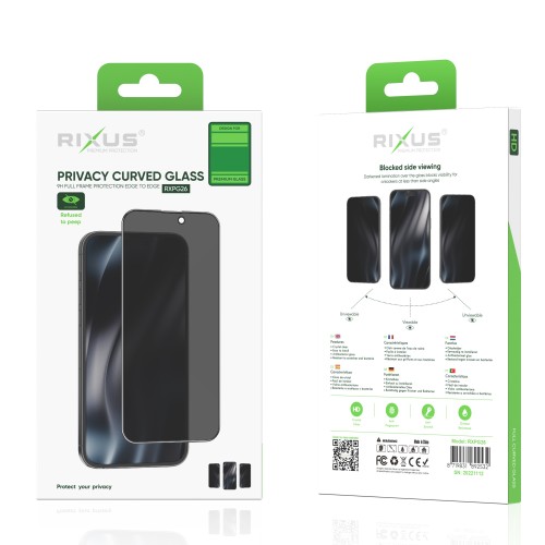 Rixus Privacy Full Curved Edge Tempered Glass For Samsung Galaxy A25 A256B