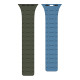 Rixus For Apple Watch 38mm, 40mm, 41mm Silicone Band With Magnetic Dark Green + Deep Blue