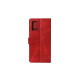 Rixus Bookcase For Samsung Galaxy S10 (SM-G973F) - Dark Red